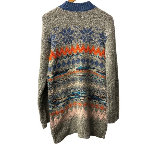 FREE PEOPLE Funfetti Fairisle Tunic Sweater Dress Womens CabinCore Nordic XS - Picture 10 of 11